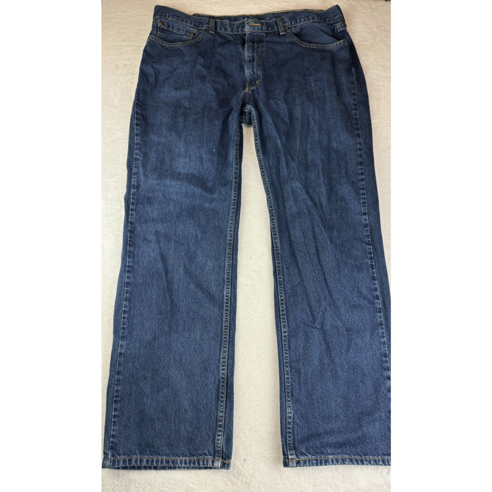 Levis Jeans Mens Size 40X32 Blue 559 Straight Leg Denim 5 Pocket One Loop Torn